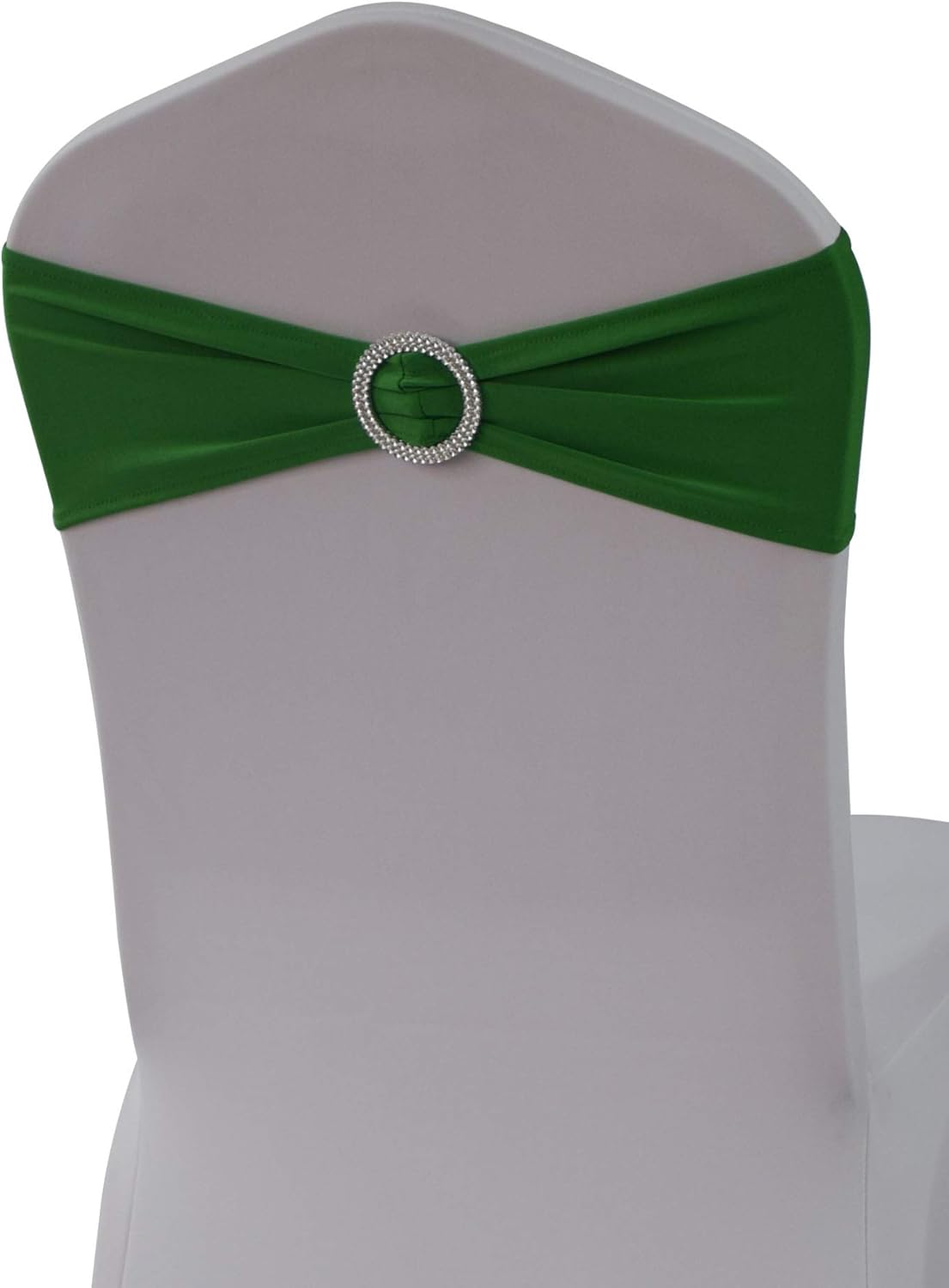 Gelozed 10 PCS Spandex Stretch Chair Sashes Bows for Wedding Reception- Universal Elastic Chair Cover Bands with Buckle Slider for Banquet Party Event Decorations Fresh Green Sashes (Fresh Green, 10): Kitchen & Dining