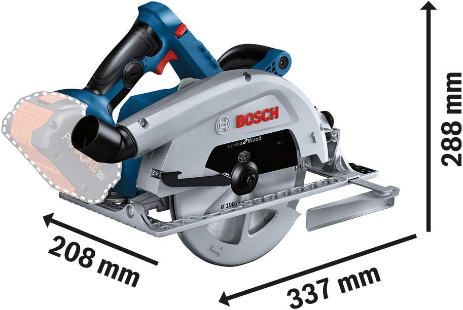 Bosch Professional 18V System BITURBO Cordless Circular Saw GKS 18V-68 C (incl. 1x Saw Blade, Parallel Guide, without battery/charger) - Image 4