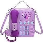 Sister Amy® Retro Dial Telephone Crossbody Shoulder Bag – Vintage-Inspired Design with Movable Microphone