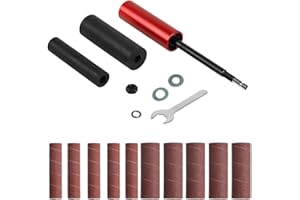 YoTmake Portable Spindle Sander Drum Sander Set - Hand-Held Rubber Sanding Drum for Metal, Wood, Glass, Stone - 4-1/2" x 1-1/