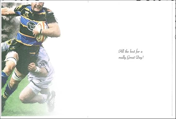 Male D Anniversaire Cartes De Vœux Jj1658 Rugby Argent En Relief Amazon Fr Cuisine Maison