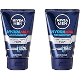 NIVEA MEN Hydramax Multi-Protect Deep Cleansing Foam, 100g, Vitamin E Face Wash for Men, Deep Clean, Unclogs Pores, Reduces Blemishes, Fights Breakouts, Hydrates, Anti-Aging, Daily Skincare, 2 Packs