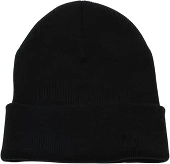 black wooly hat