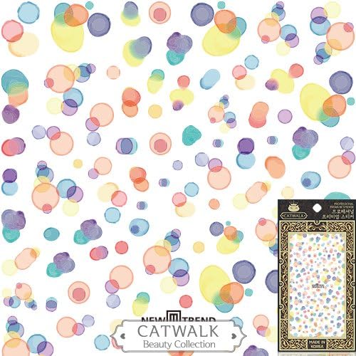 Catwalk Premium Peel-N-Stick Nail Stickers (Colorful Bubbles)
