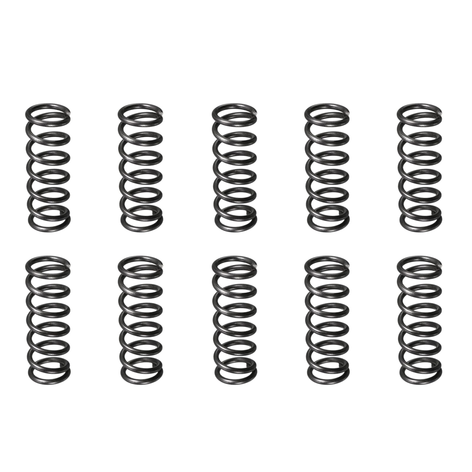 DTGN 1.2x9x25mm(DxODxL) Compression Spring - 20Pack - Good for Machinery - Spring Steel Extension Spring - Black