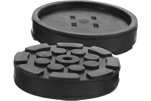 HOMOBABE 2pcs Automotive Jack Rubber Pads Round Slotted Floor Jack Saddle Protectors for Vehicle Frame Rail