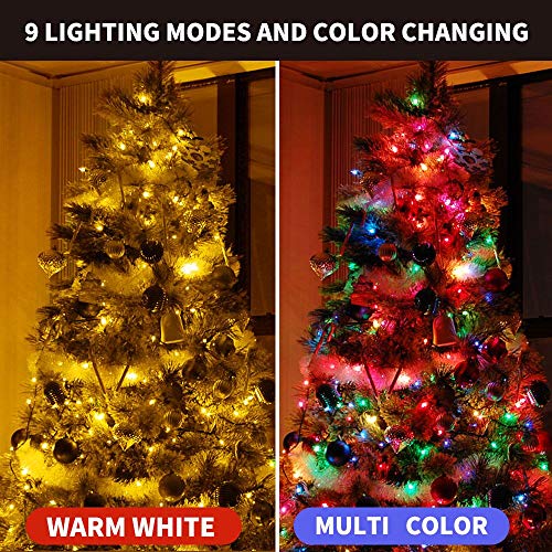 Chuya 300LED Dual Color Changing Christmas Tree Lights,Warm White to
