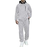 Yuyanrocks Sweatsuits for Men 2 Piece with Zipper Pockets Full Zip Hoodie Tracksuit Sets Jogging Sports Casual Sweat Suits
