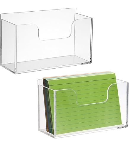 BTSKY 6 Pack 3 X 5 Inch Index Card Box - Index Card Holder Notecard Box
