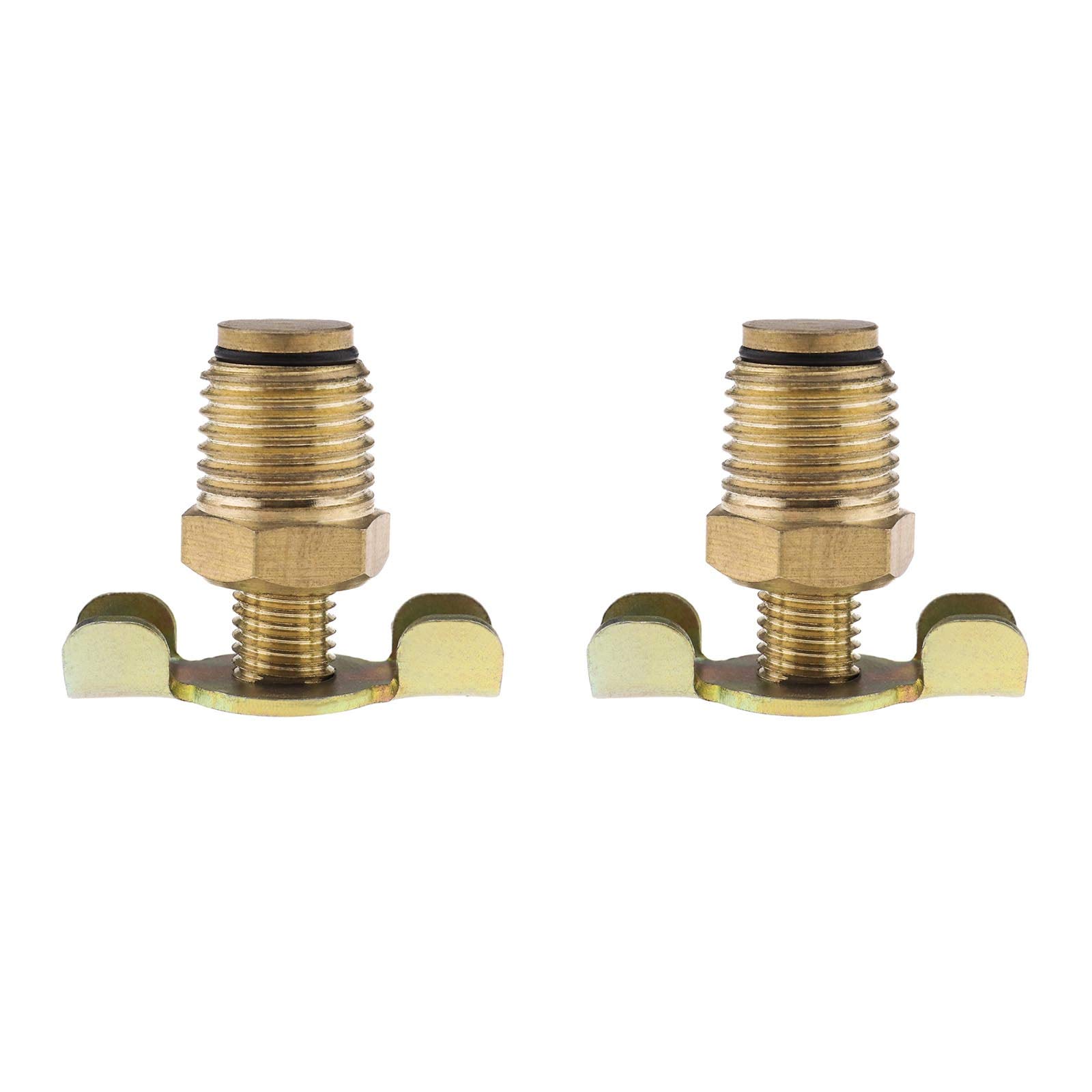 Be In Your Mind 2Pcs Drain Cock for Hotdog Air Compressor Exhaust Bleed Rotating Control BSP Thread -Brass (1/4 BSP)