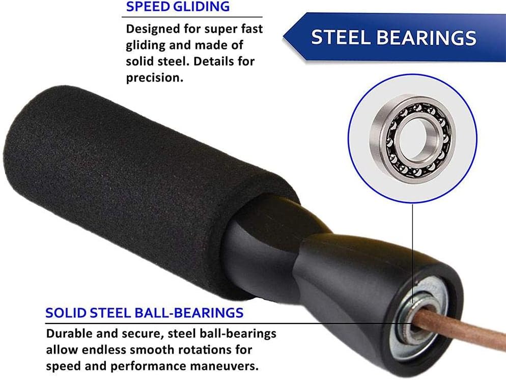 Jump Rope Speed Training Fitness Exercise Rope Leather Skipping Ropes for Men Women