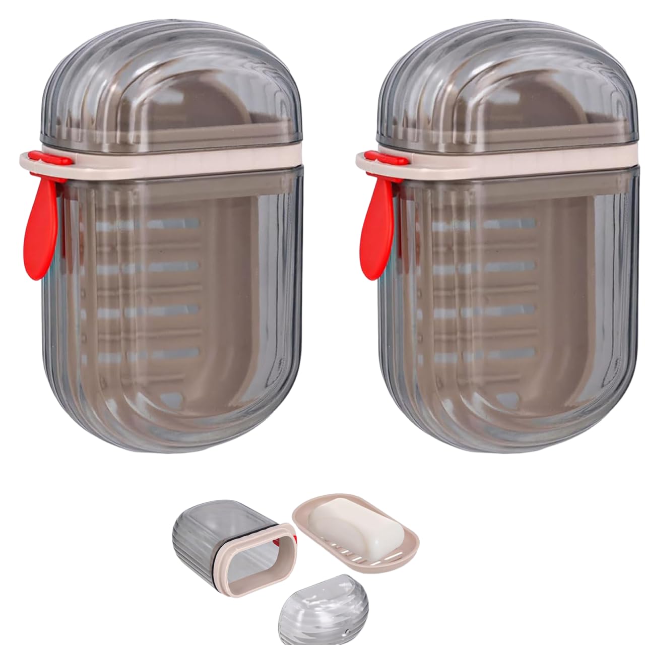 2Pcs Travel Soap Case Travel Soap Box Bathroom Soap Travel Case Camp Travel Soap Dish Outdoor Soap Case Travel Soap Holder with Removable Draining Layer Travel Soap