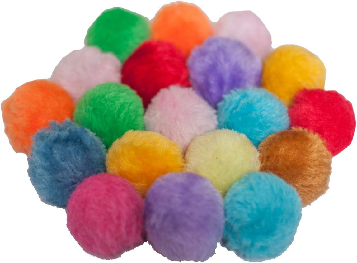 Fashion's Talk Cat Toys Furry Rattle Ball for Kitty 6 Pack : Pet Supplies