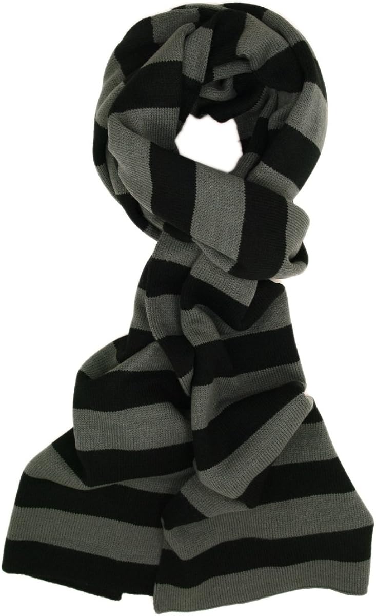 TrendsBlue Premium Soft Knit Striped Scarf, Gray & Black at  Women’s Clothing store