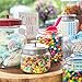 Anchor Hocking Montana Glass Jar with Fresh Sealed Lid, Red Metal, 2 Gallon