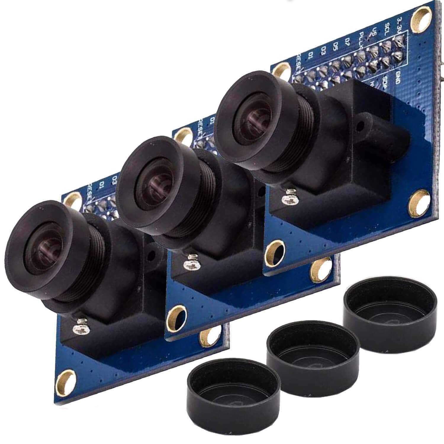 AZDelivery 3 x OV7670 Camera Module 640x480 300KP VGA compatible with Arduino including E-Book!