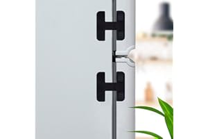 HEOATH Improved Home Refrigerator Fridge Freezer Door Lock, Latch Catch Toddler Kids Child Fridge Locks Baby Safety Child Lock, Easy to Install and no Tools Need or Drill (2 Pack with 4 Extra Adhesive)