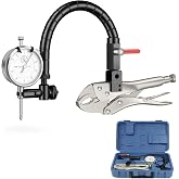 HDLNKAK Premium Disc and Rotor/Ball Joint Gage with 0-1" Dial Indicator | 0.001'' Dial Indicator with 7 in Locking Pliers and 360 Deg Flexible Stem Holder for Automobile Brake Runout and Ball Joint