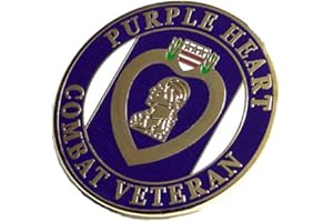 PPM BRANDS Purple Heart Combat Veteran Marines Navy Army Air Force Lapel Hat Pin PPM7507 (2 Pins)
