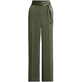 Anne Klein Women's Satin High-Rise, Pull-on Wide Leg Pant