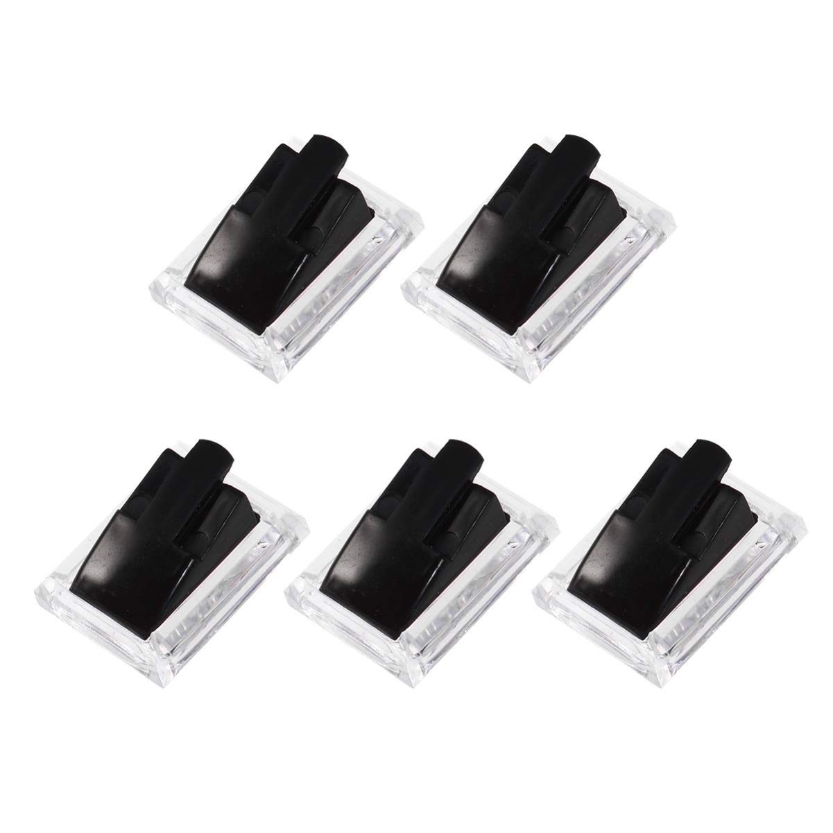 SUPVOX 5pcs Acrylic Jewelry Ring Display Stand Fingers Ring Display Holder Showcase (Black)
