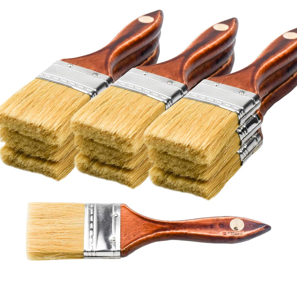 Paint and Chip Stain Brushes Disposable Brushes Painting Brushes Decorating Bristle Paint Brushes with Wooden Handle for Wall,House,Sash,Trim Paint Brush… (2inch)