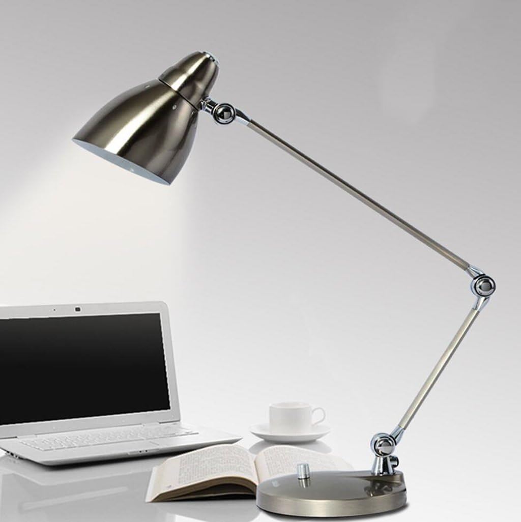 Bedroom table lamp LDE Folding Long Arm Metal Iron Learning To Work Office Table Lamp Study Of Students Table Lamp (Color Optional) Led lamp ( Color : 2 )