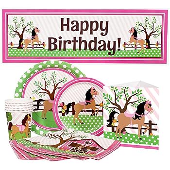 Wild Horses Birthday Party Supplies - Plates, Napkins, Cups Tableware Kit For 16 Guests