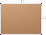 VIZ-PRO Cork Notice Board 90x60cm Silver Aluminium Frame view 2