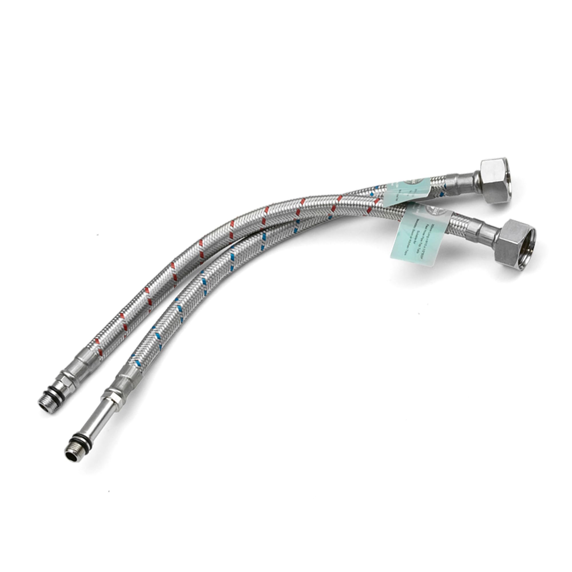 Xcel Home 2 x M10 x 1/2" Pair Flexible Tap Connectors – 300mm | 10 Lengths | Braided Hose Pipe for Kitchen Sink & Bathroom Basin Monobloc Mixer | Stainless Steel | Replacement Hot & Cold Water Supply