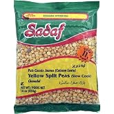 Sadaf Yellow Split Peas - Slow Cook - Yellow Split Peas for Cooking and Food Flavoring - Dried Split Peas - Kosher - 16 oz Resealable Bag