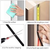 Zayejod 6M D-Shape Rubber Weather Stripping Door Seal Self-Adhesive Black view 8