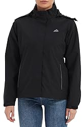 MOERDENG Women's Waterproof Rain Jacket Lightweight