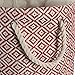 DII Woven Paper Storage Bin, Geo Diamond, Rust, Large Rectangle