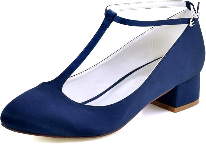 navy blue t strap heels