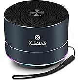 XLEADER Small Bluetooth Speaker, IPX6 Waterproof Shower Speaker, Crystal Sound&Rich Bass, 12H Playtime, with Silicone Lanyard and Suction Cup, Perfect for Laptop, Computer, Car, Bathroom, Ideal Gifts