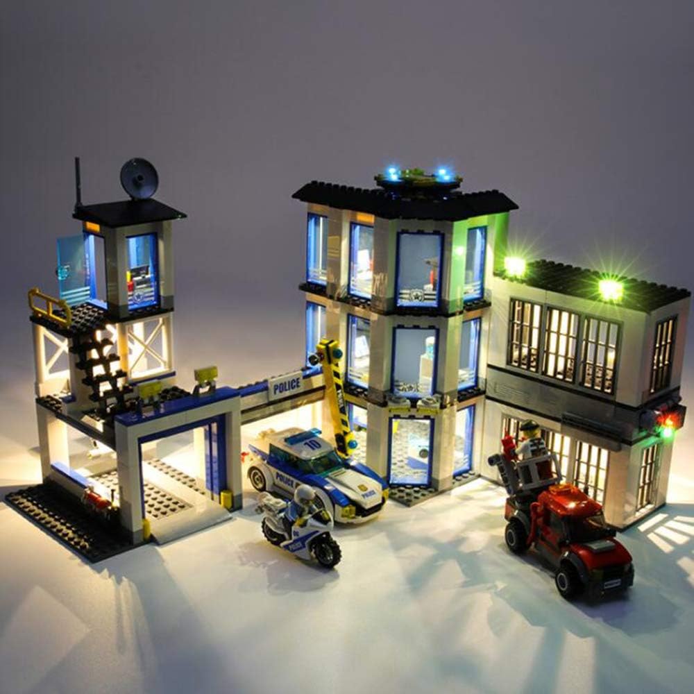 JOND DIY Creative LED Lighting Kit for Lego City Police Station 60141 Model Light Set, USB Technic Control Light for Block Set Toy (Note: NOT Included The Model)