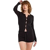 Organic Basics Womens Soft Knit Ribbed Sweater Shorts