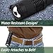 Small Pocket LED Tactical Flashlights - EcoGear FX E300 - 3 Light Modes, Adjustable Zoom, Water Resistant with Attached Belt Clip - Mini EDC Flashlight That Makes Great Gifts for Men