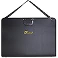 Sports Festival Art Portfolio Case with Shoulder Strap Artist Artwork Bag Waterproof for Sketching (28 x 20.5 Inches), Black