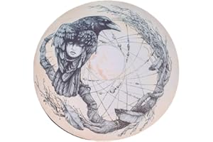 DRINCOSHOW Shaman Vegetarian Crow Drum Decorative Drum Festival Percussion Drum (25cm)