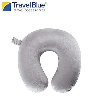 Buy Travel Blue Grey Memory Foam Travel Neck Pillow At Amazon In
