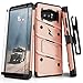 Zizo BOLT Series compatible with Samsung Galaxy Note 8 Case Military Grade Drop Tested with Tempered Glass Screen Protector Holster ROSE GOLD BLACK