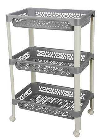 Kolorr Florina 3 Rack Large Size Trolley Kitchen Storage Cart With