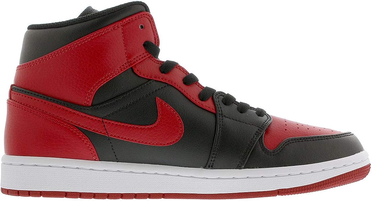 air jordan 1 mid red white black