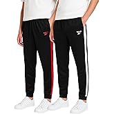 Reebok Boys Sweatpants - 2 Pack Performance Tricot Boys Joggers Athletic Pants with Elastic Waistband (Sizes Run Small)