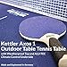 Kettler Outdoor Table Tennis Table - Axos 1 with Outdoor Accessory Bundle: 2 Halo 5.0 Paddles, Cover, and Balls.