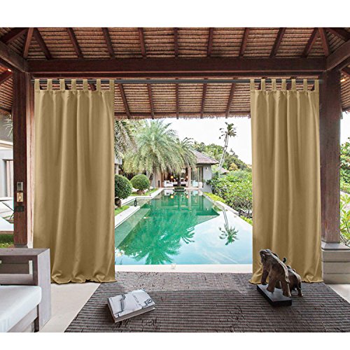 Macochico Extra Long Elegant Water Repellent Curtain Panels