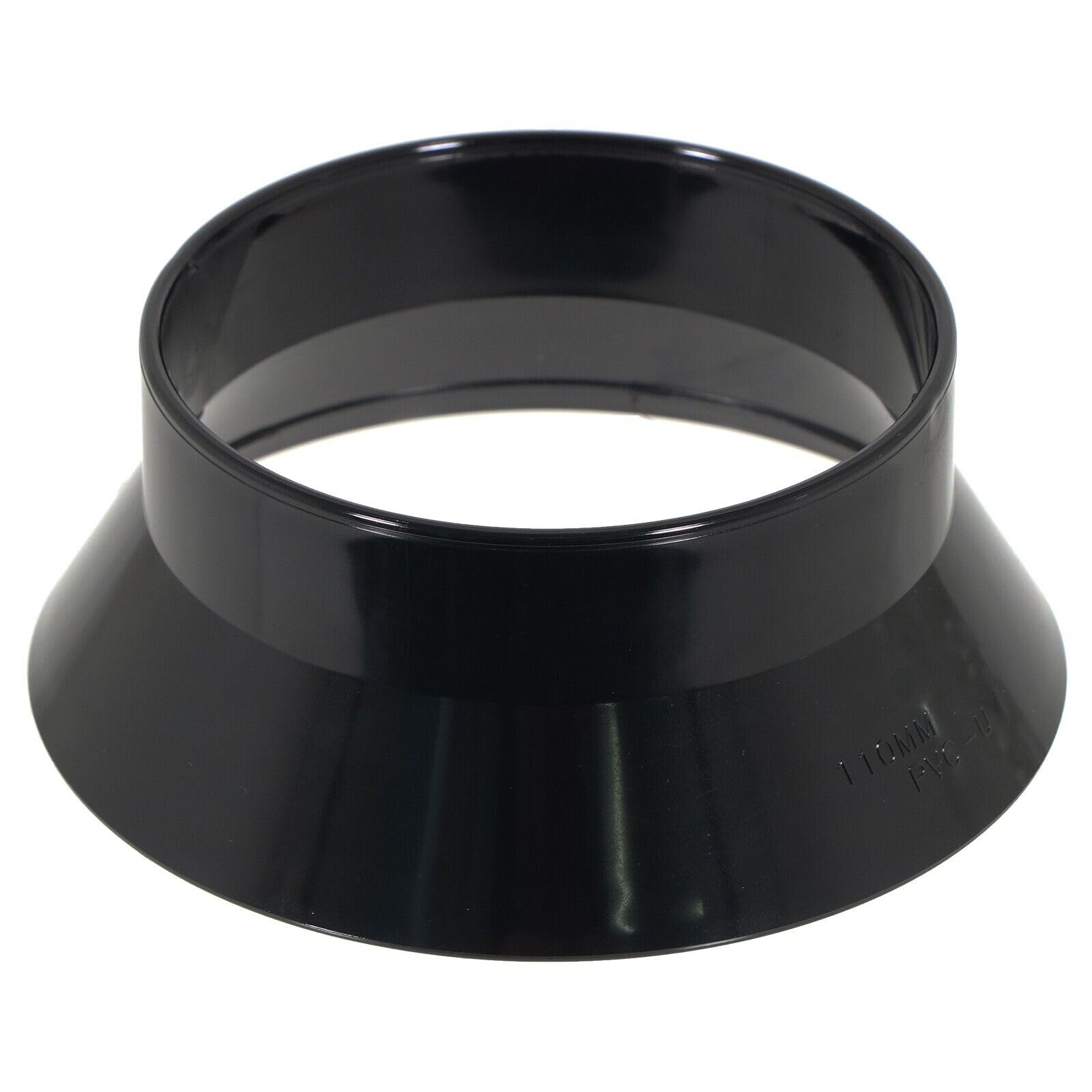 Spares2go 110mm Black uPVC Weathering Collar Roof Vent Sleeve Pipe Fitting