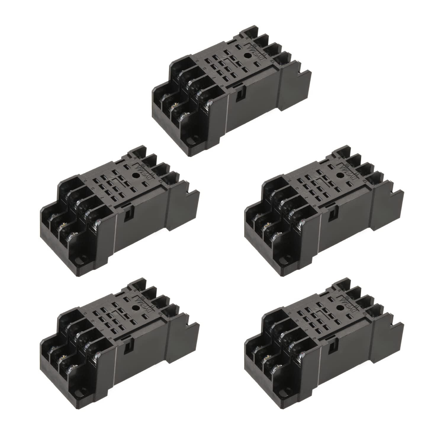Heyiarbeit 5Pcs PYF14A 14-Pin DIN Rail Mounted
